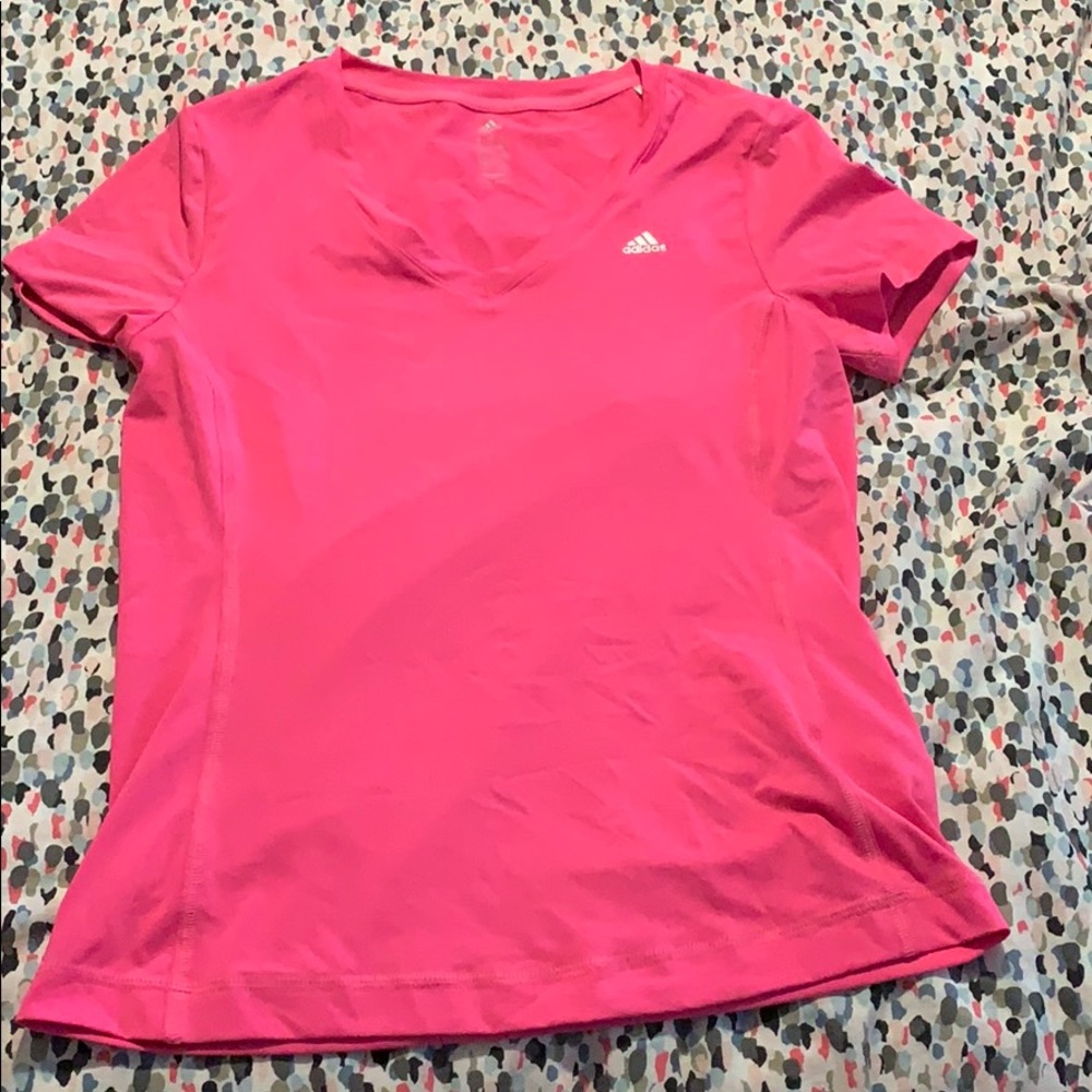 Pink Adidas V-Neck